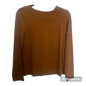 Y2K Brown Susan Graver essentials long sleeve shirt